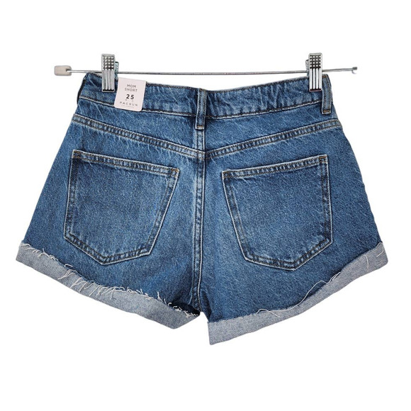 New NWT PACSUN Mom Shorts Medium Wash Size 25 - Picture 2 of 5
